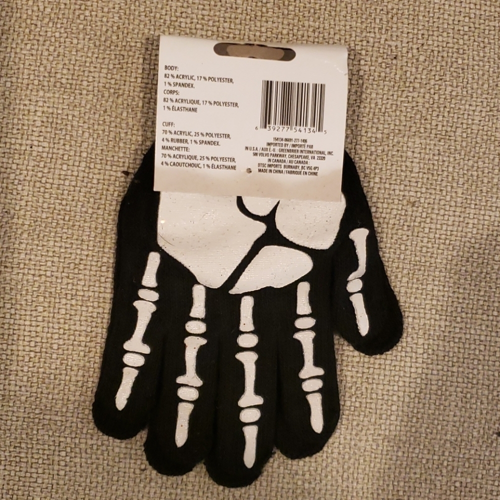 Glow in the Dark Skeleton Gloves - Picture 2 of 4